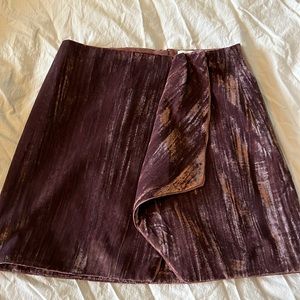 H&M Velvet Mini Skirt